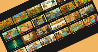 A collage of Narcy comics just waiting to be read