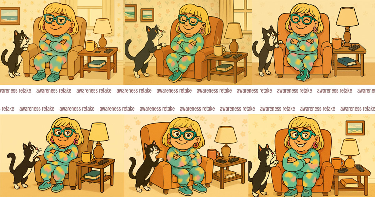 Narcy's proofs for the retake, all with her arms folded