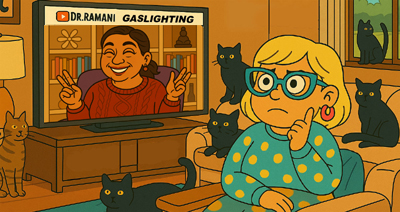 Narcy watching narcissism videos on YouTube, misinterpreting everything for her own ego