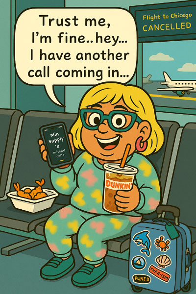 Narcy explaining flights get canceled