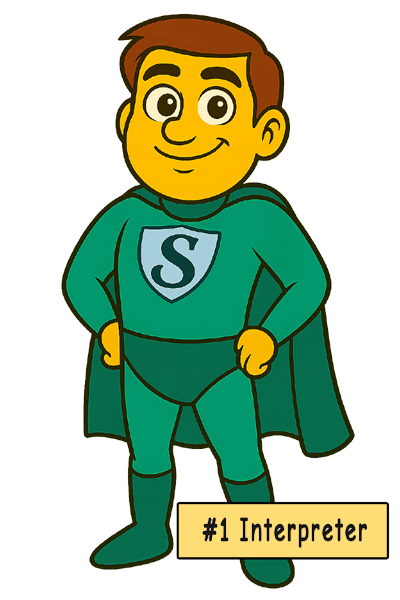 Supermain stands tall, confident handing Narcy a spare set of keys.