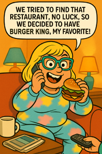 Narcy with multiple road signs and arrows